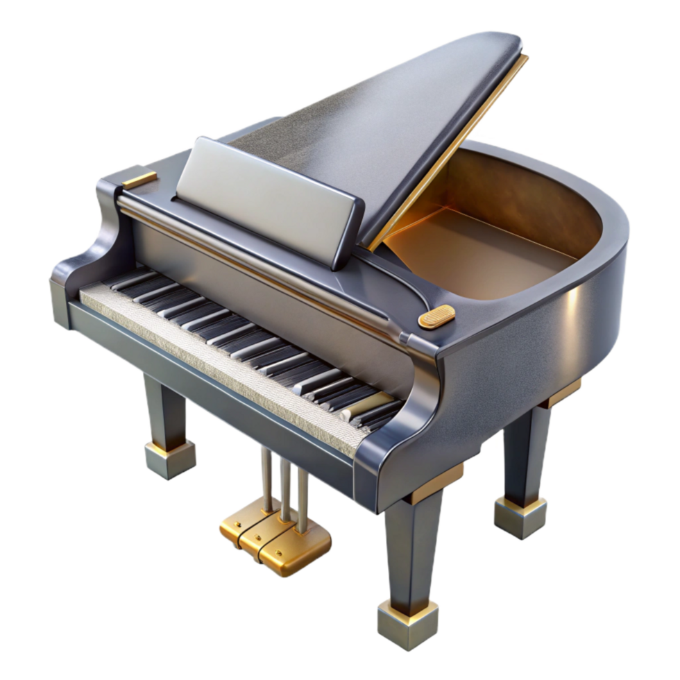 extraordinary abstract Grand Piano Pedals Close Up Transparent Background professional png