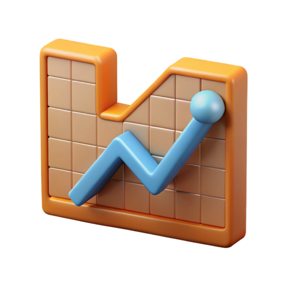 extraordinary modern Graph Chart with Upward Trend Transparent Background premium png