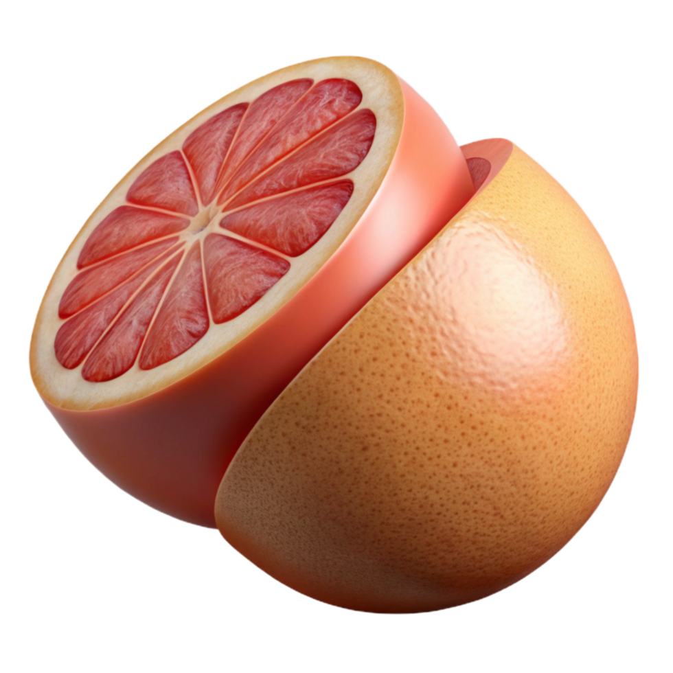 serene rustic Grapefruit Pink Half Isolated high resolution png
