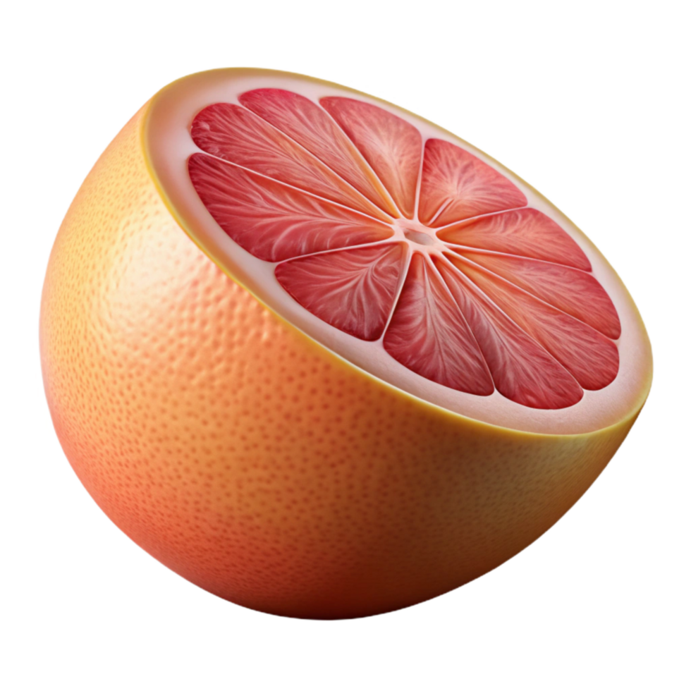 impressive abstract Grapefruit Pink Half Isolated genuine png