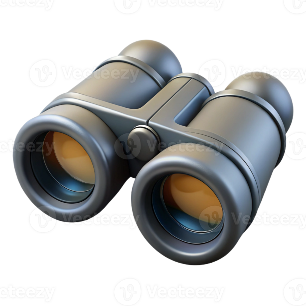 dramatic rustic Gray Binoculars Close Up with Transparent Background exclusive png