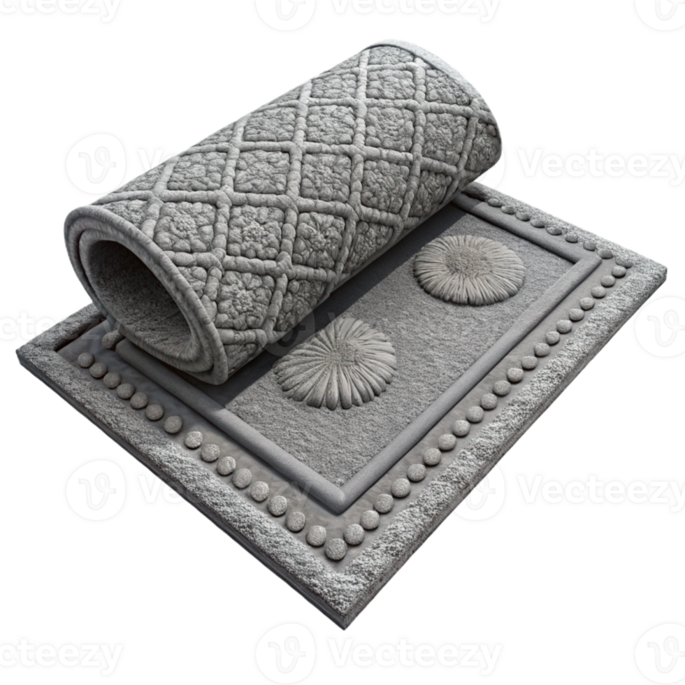 vibrant contemporary Gray Carpet Texture Cutout with Soft Lighting high quality png