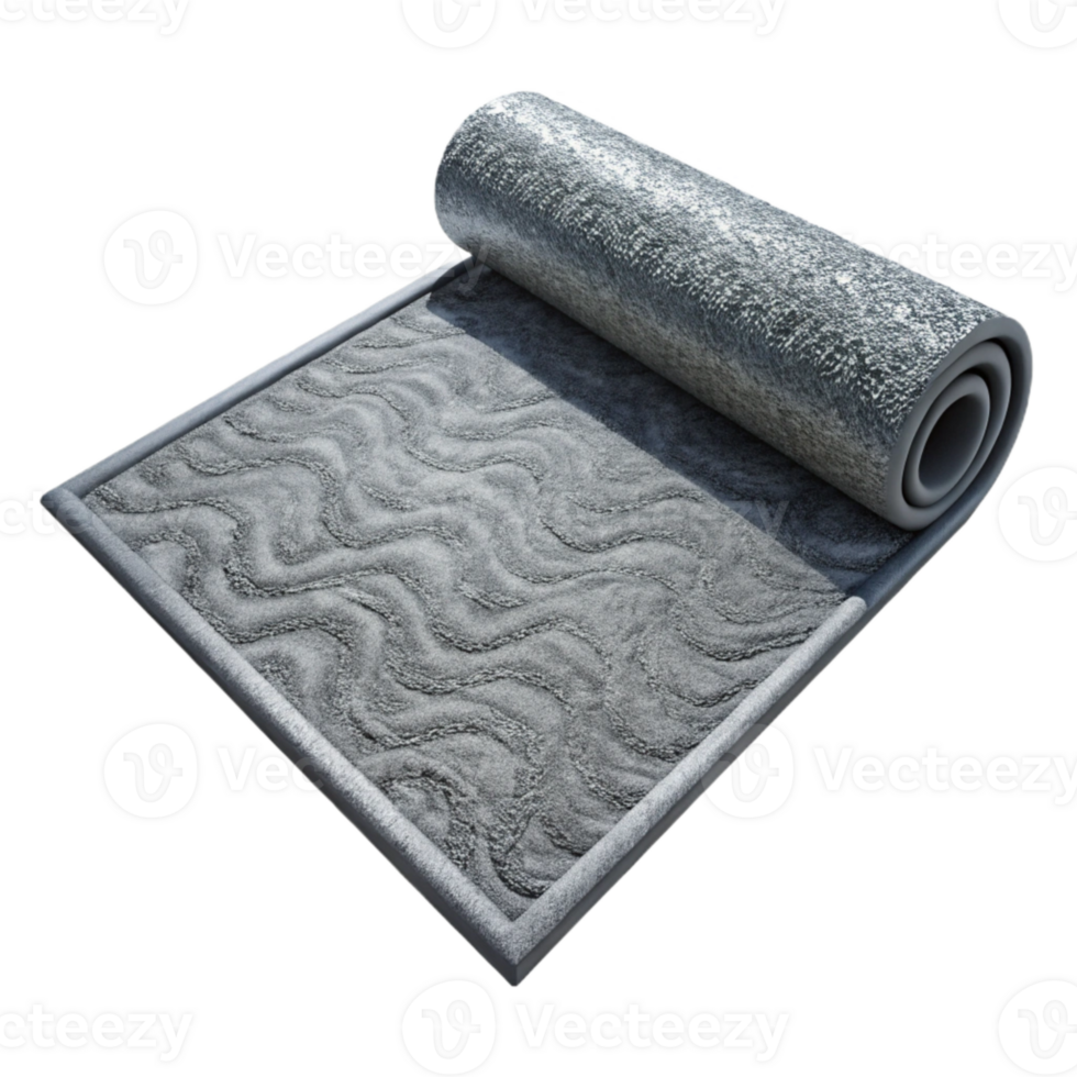 dramatic abstract Gray Carpet with Abstract Design Isolated 4K png