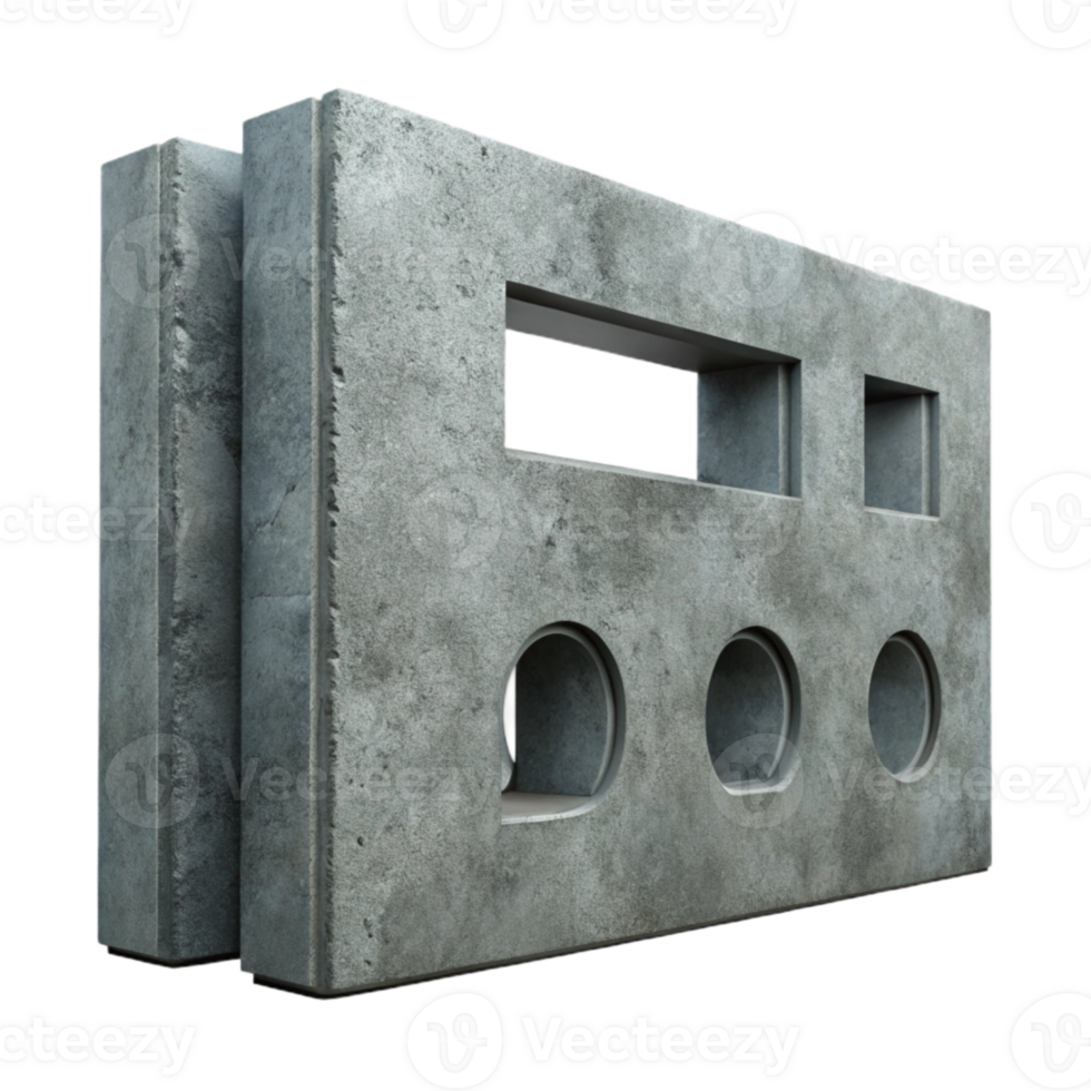 elegant artistic Gray Concrete Wall with Graffiti Art Isolated high resolution png