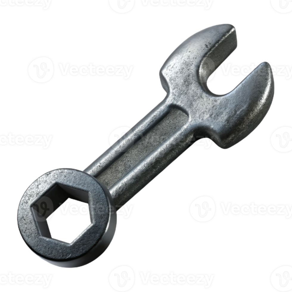 extraordinary artistic Gray Metal Wrench Tool Isolated Element high quality png
