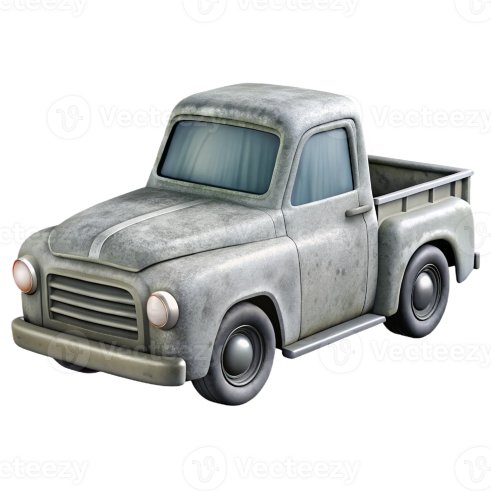 elegant classic Gray Pickup Truck Cutout high resolution png
