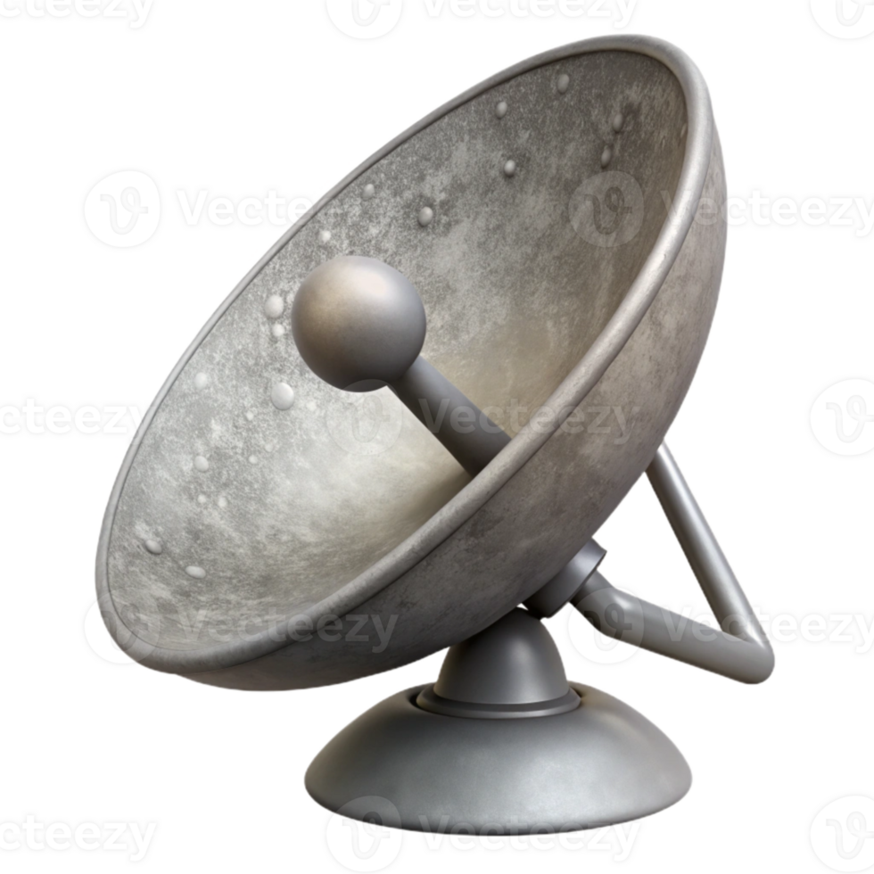 elegant modern Gray Satellite Dish Pointing Upwards Element exclusive png