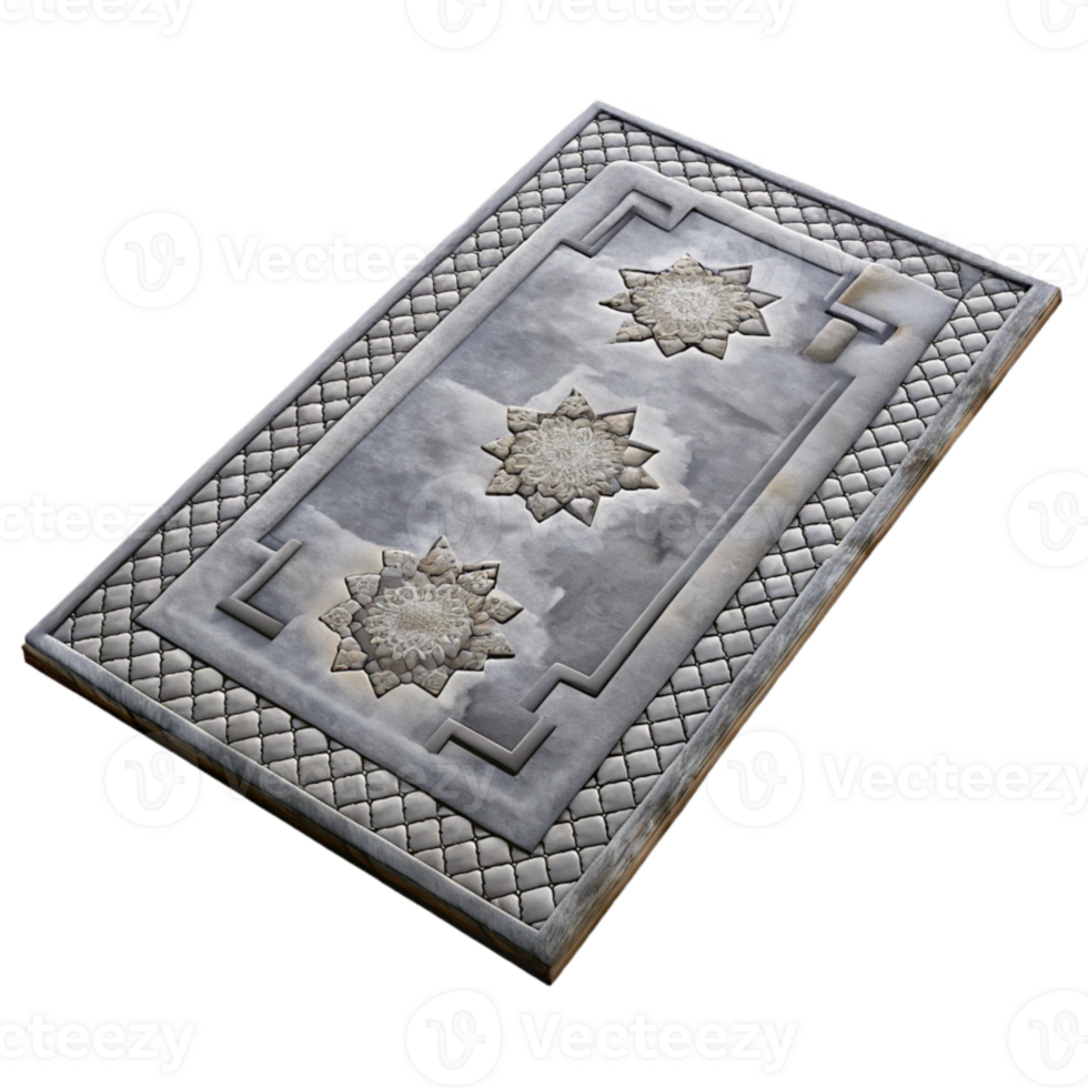 impressive modern Gray Rug with Geometric Pattern Cutout high quality png