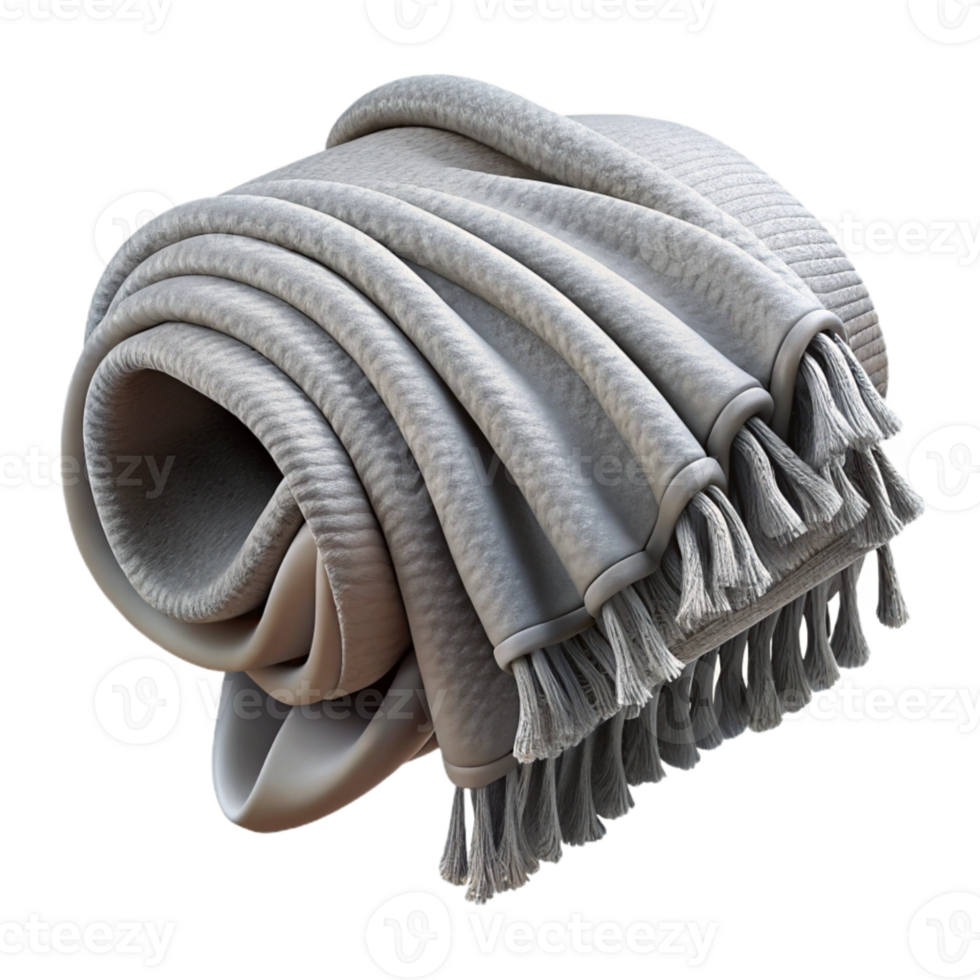 dramatic artistic Gray Throw Blanket with Fringe Detail Transparent exclusive png