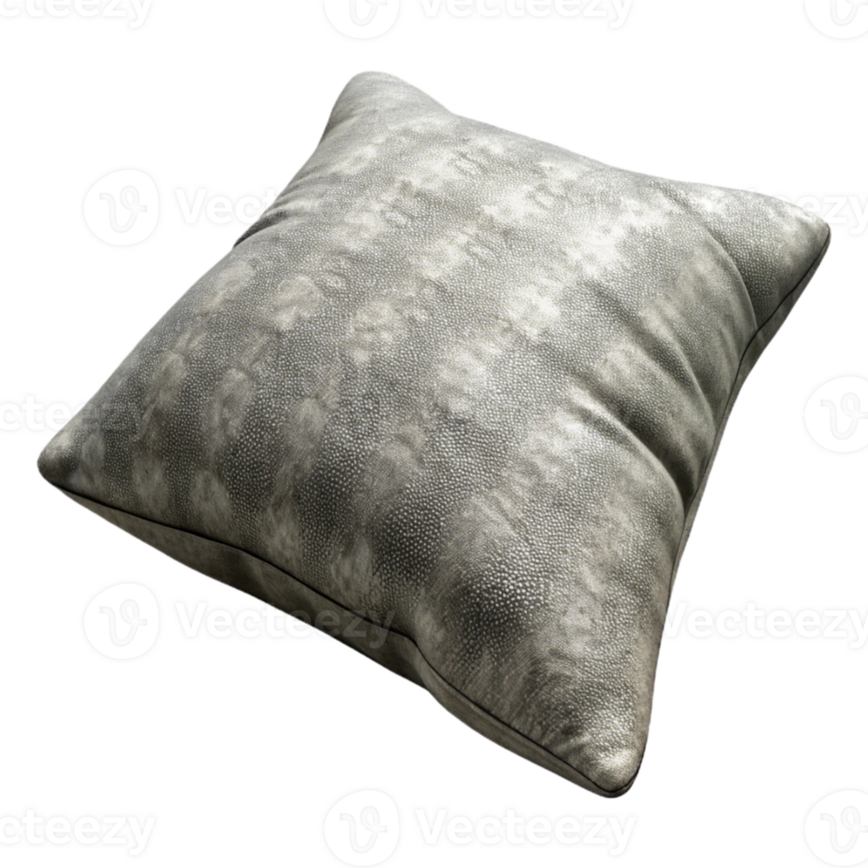 dramatic rustic Gray Throw Pillow with Texture Isolated Element 4K png