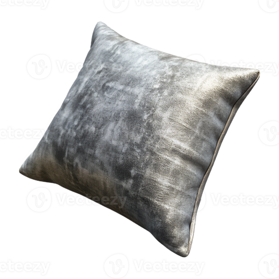 beautiful contemporary Gray Throw Pillow with Texture Isolated Element detailed png