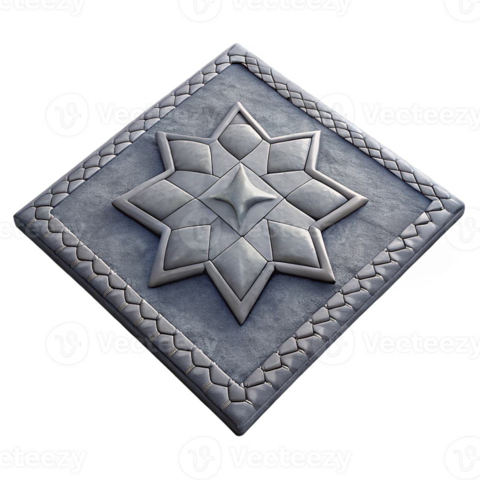 elegant abstract Gray Wool Rug with Geometric Pattern Isolated Element high quality png