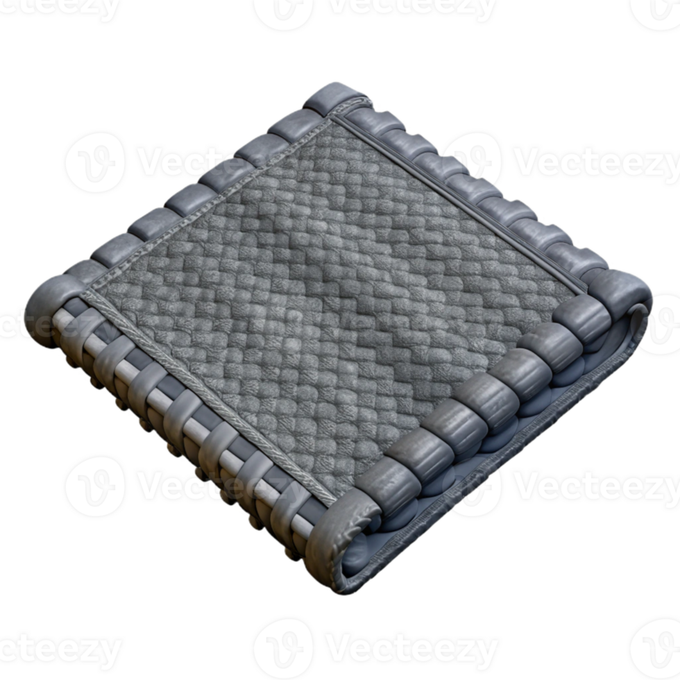elegant abstract Gray Woven Rug Texture Isolated Element premium png