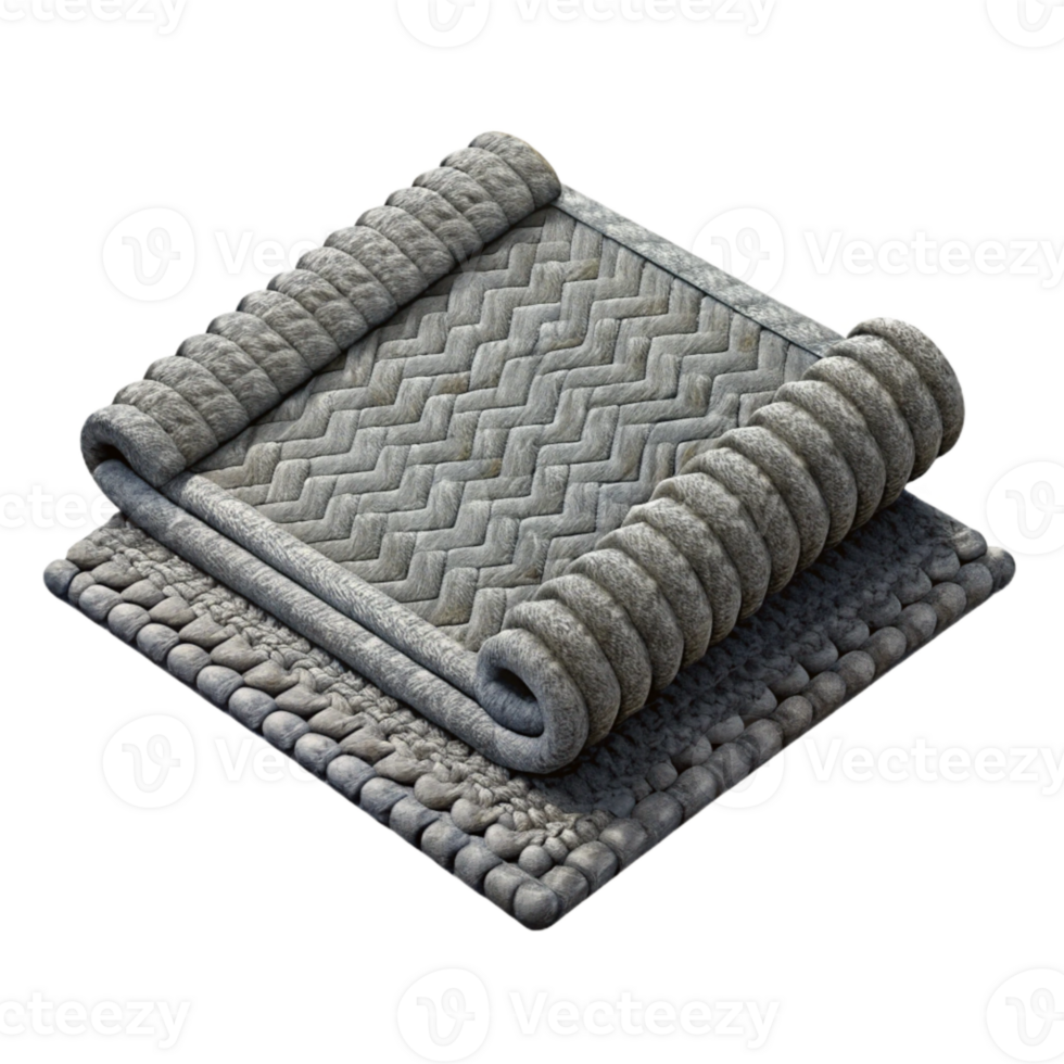 beautiful modern Gray Woven Rug Texture Isolated Element professional png