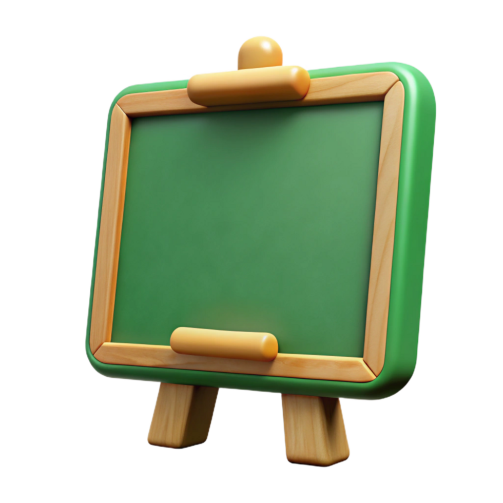 stunning artistic Green Chalkboard Front View Isolated exclusive png