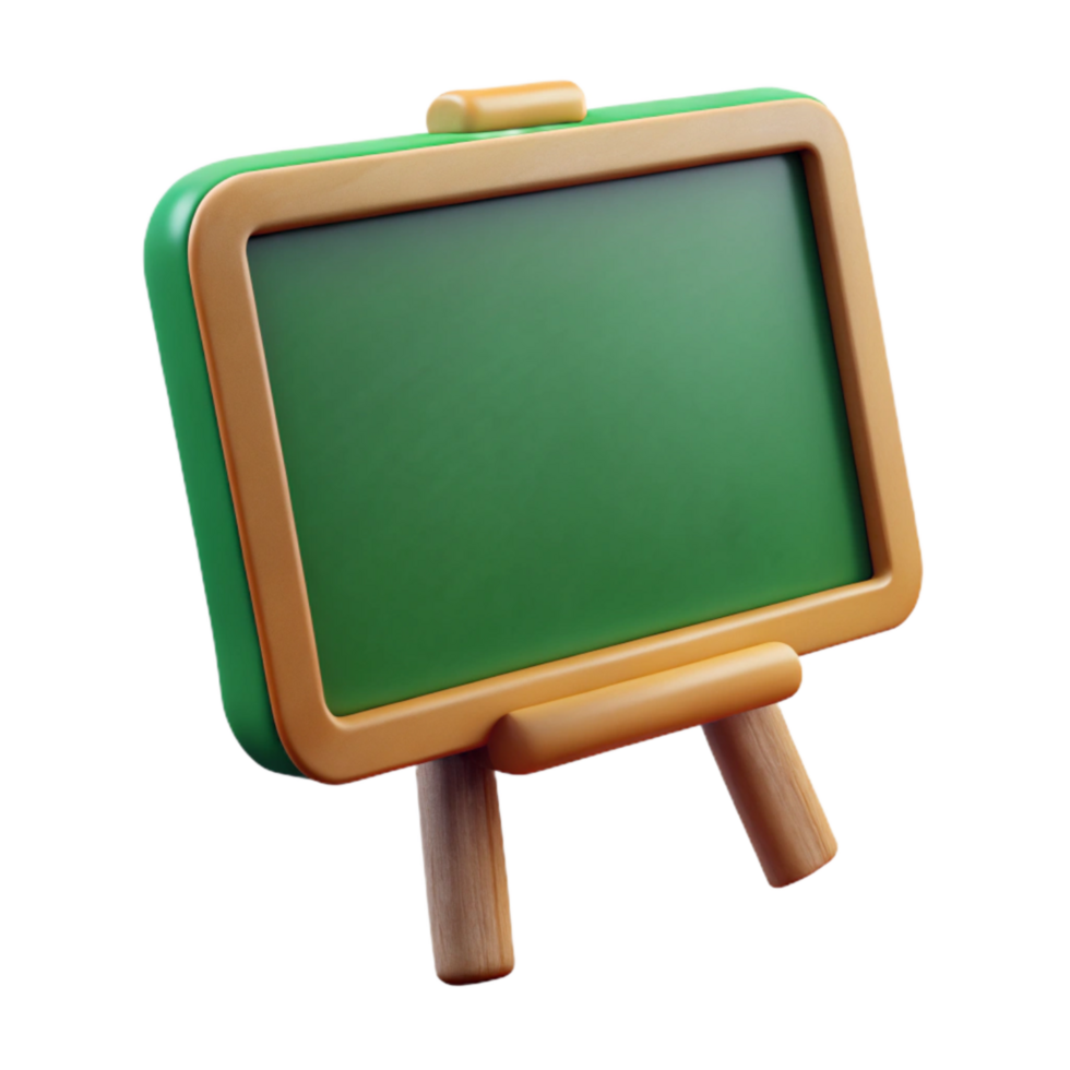 serene abstract Green Chalkboard Side View Isolated exclusive png