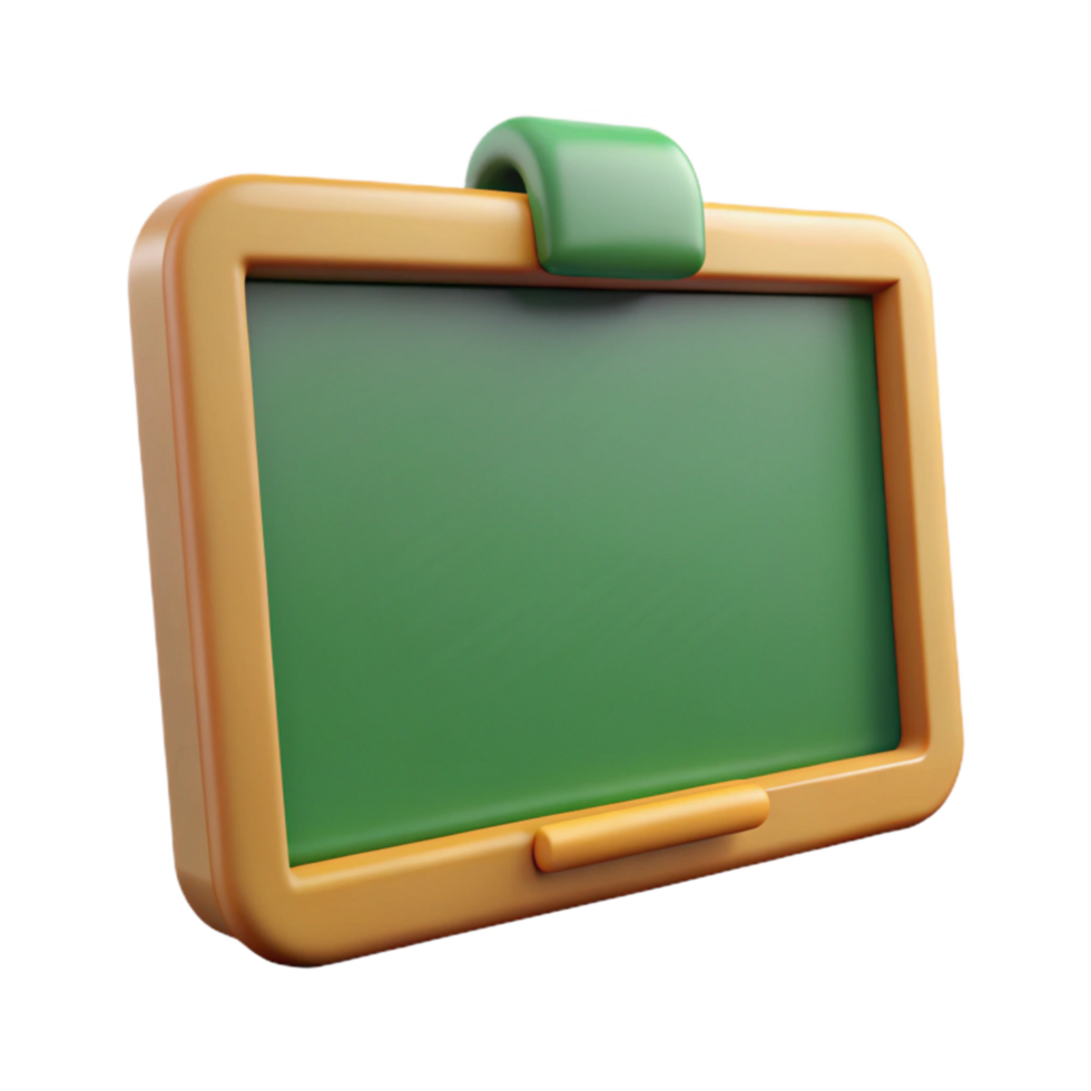 wonderful minimalist Green Chalkboard Front View Isolated high quality png
