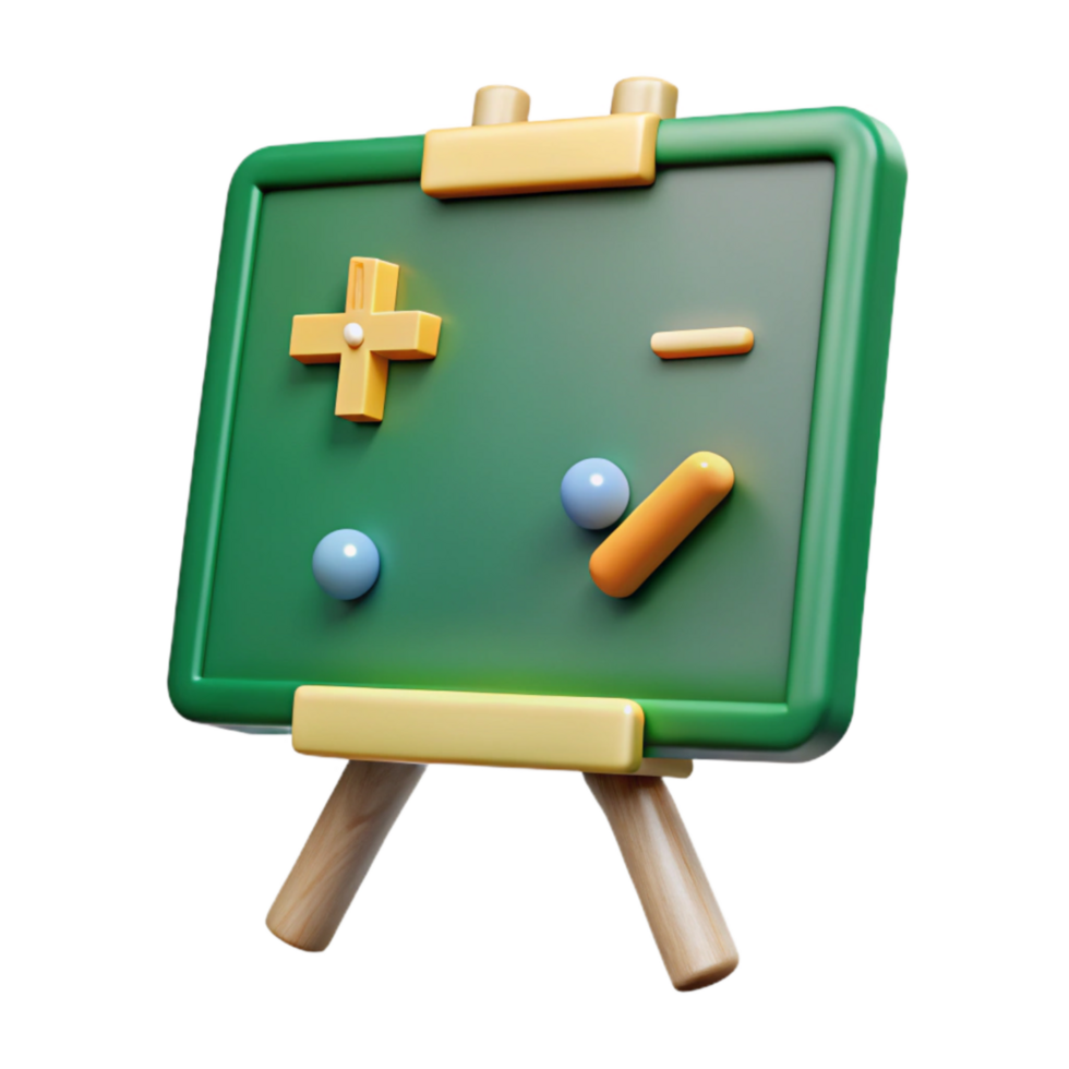 magnificent rustic Green Chalkboard with Math Equations Cutout professional png