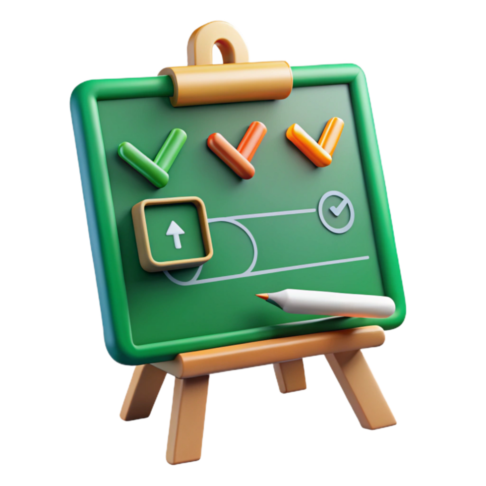 extraordinary contemporary Green Chalkboard with Business Plan Cutout high quality png