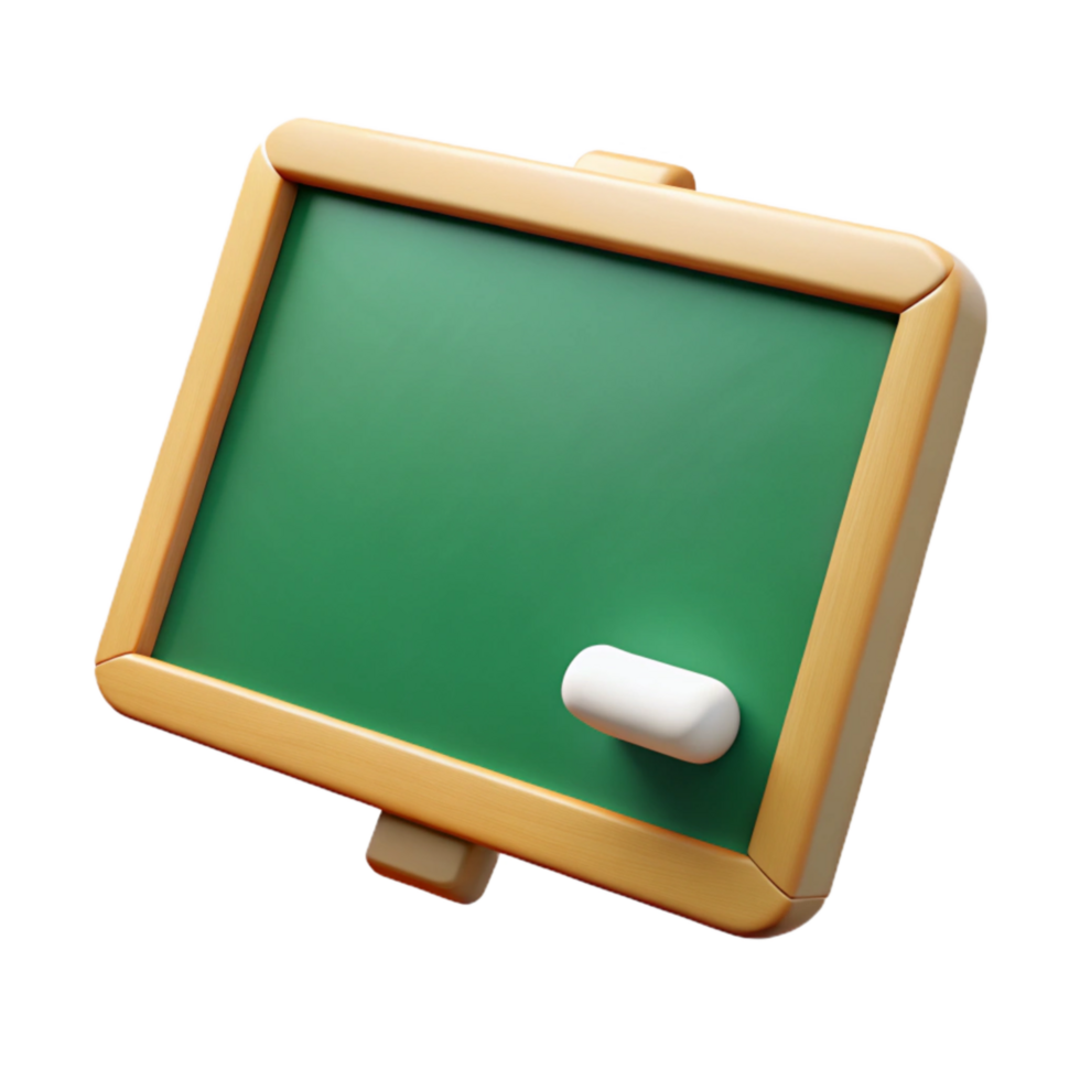 elegant contemporary Green Chalkboard with White Text Isolated premium png