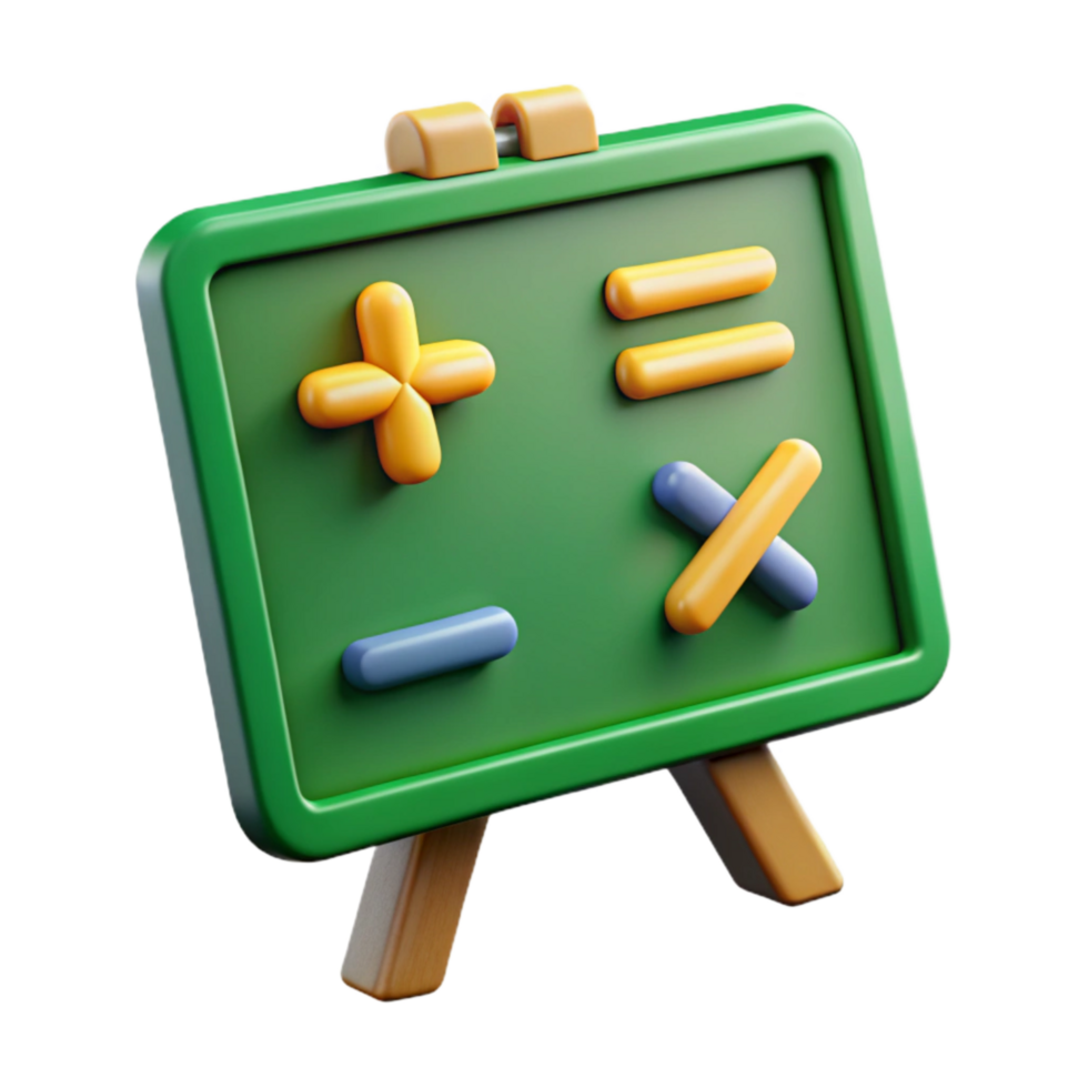 extraordinary creative Green Chalkboard with Math Equations Cutout professional png