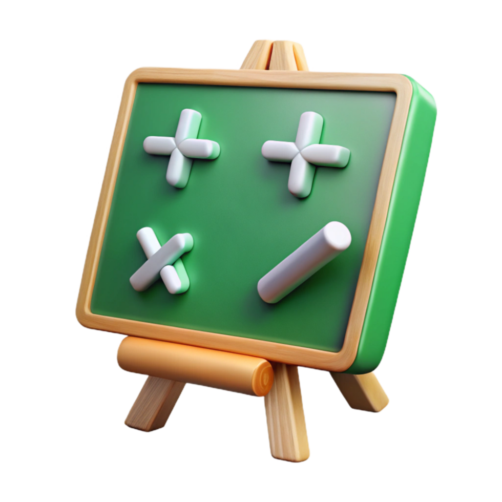 serene rustic Green Chalkboard with Math Equations Cutout 4K png
