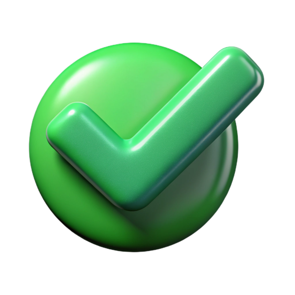 stunning minimalist Green Checkmark Icon Cutout Isolated Element high resolution png