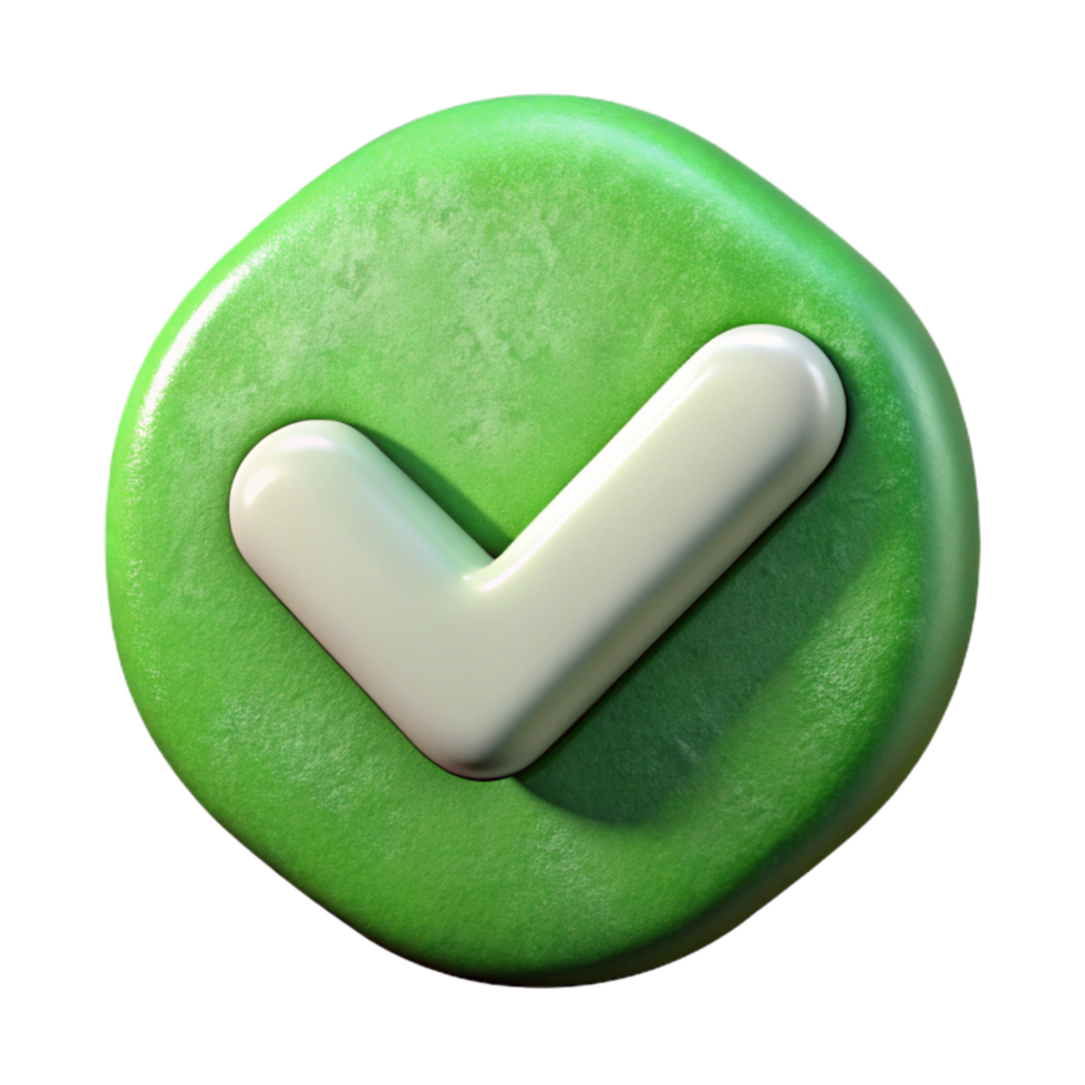 wonderful contemporary Green Checkmark Icon for Social Media Approval Cutout high quality png