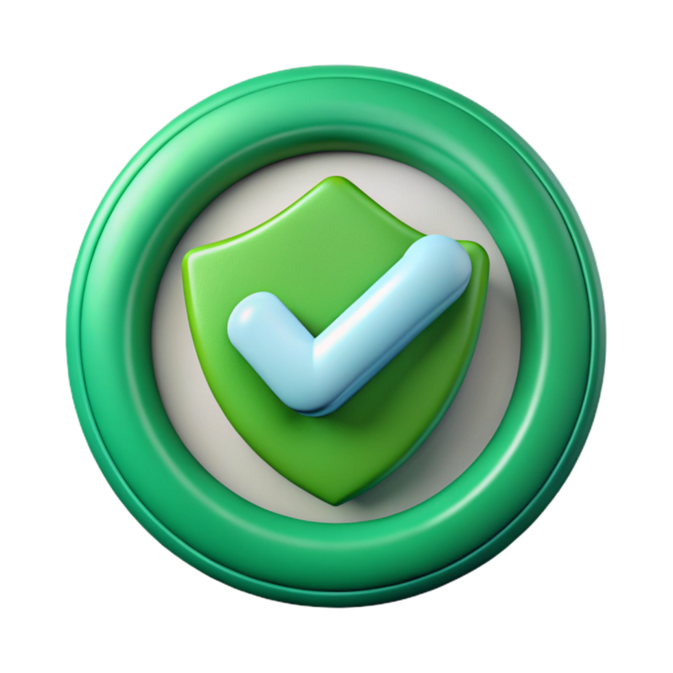 beautiful abstract Green Checkmark Inside Circle Cutout Security Icon authentic png