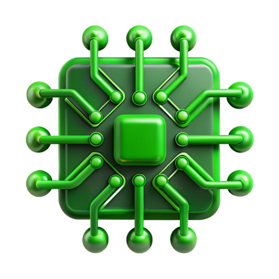 impressive classic Green Circuit Lines on Dark Background Cutout original png