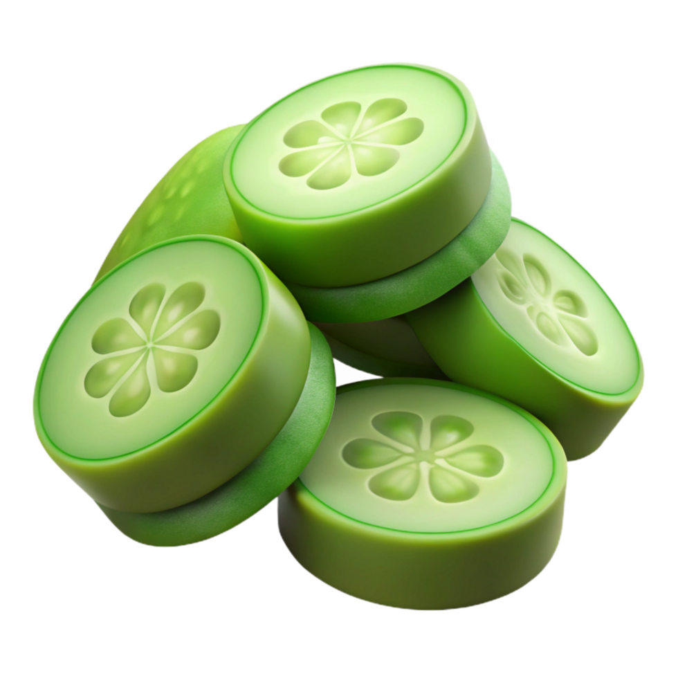 serene abstract Green Cucumber Slices for Spa Treatment Cutout exclusive png