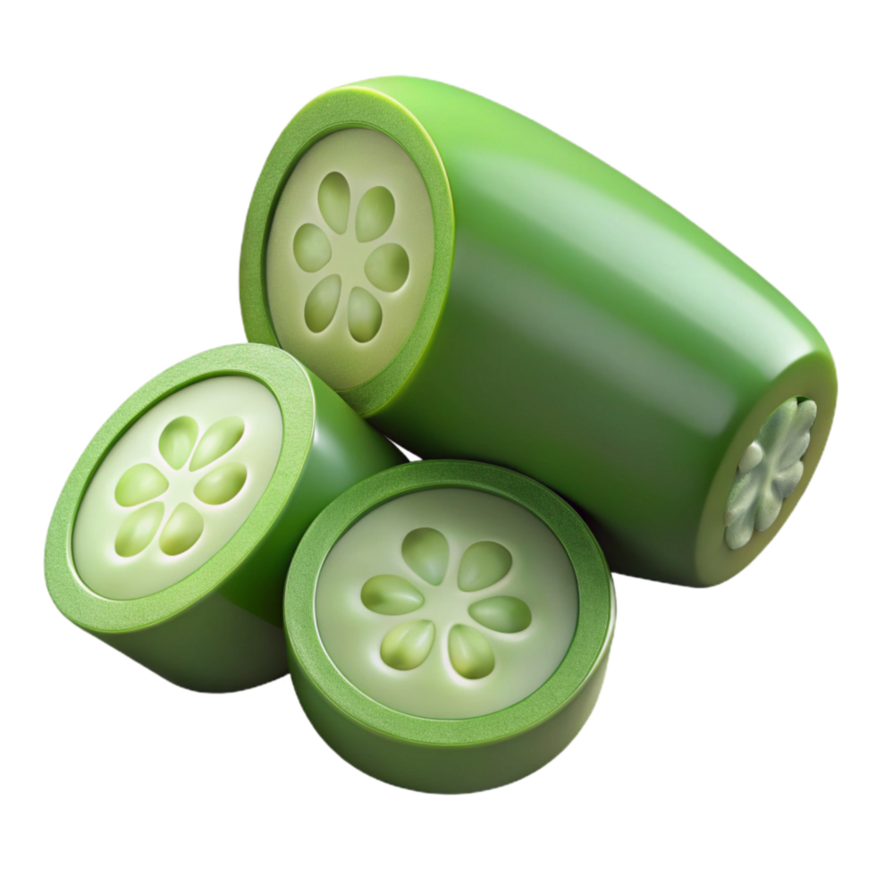 beautiful classic Green Cucumber Slices Fresh Spa Cutout authentic png