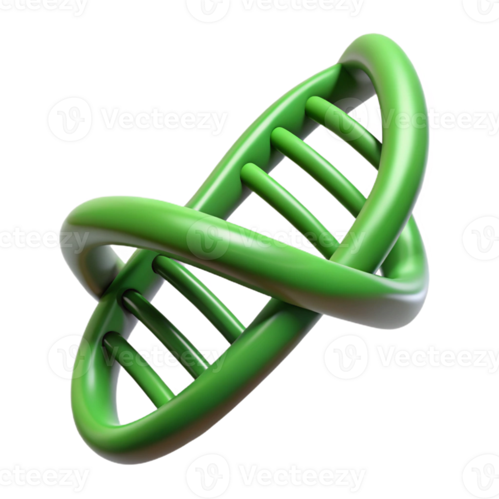 impressive modern Green Dna Helix Rotating View Isolated Element high resolution png