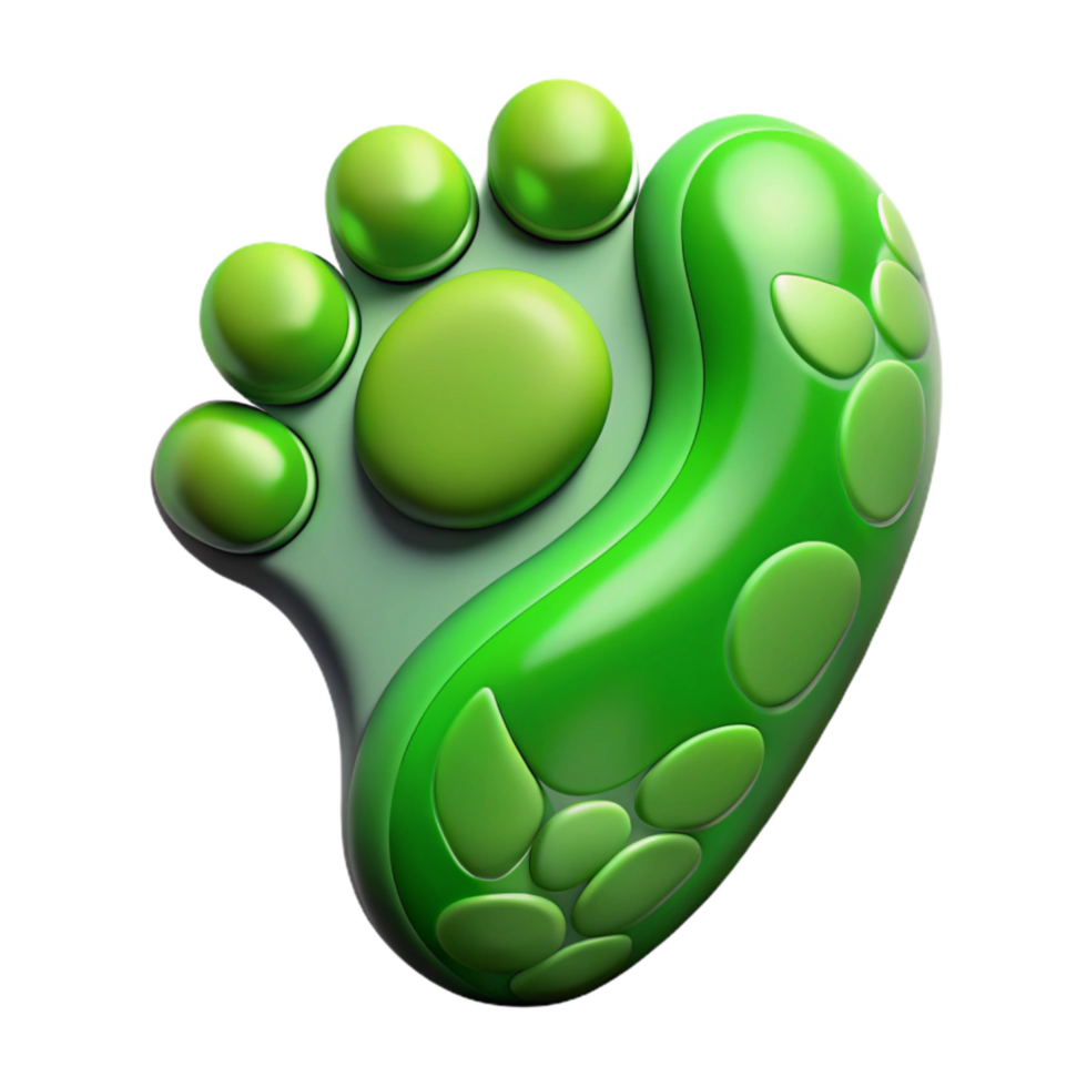 beautiful modern Green Footprint Symbol Transparent Cutout 4K png