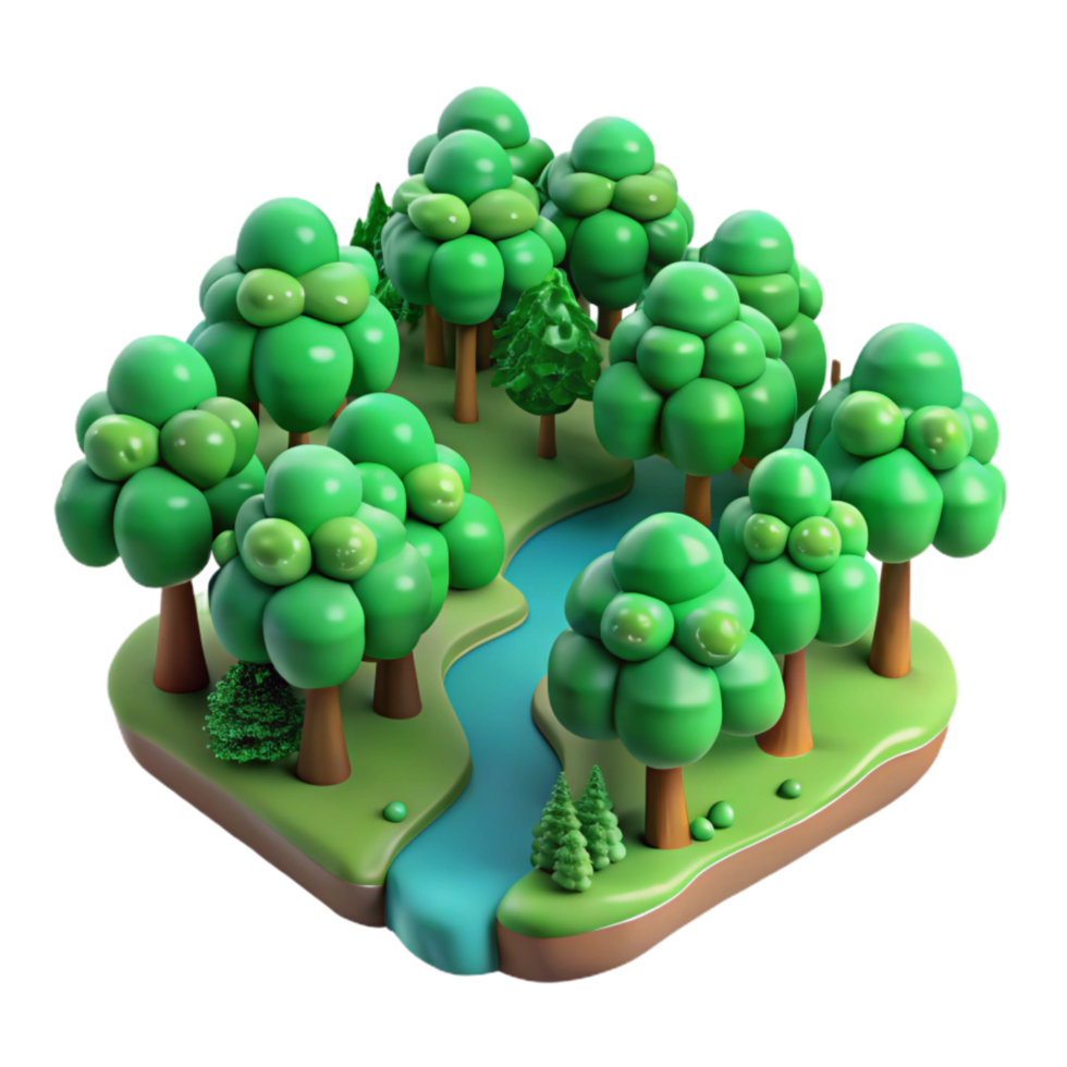 elegant contemporary Green Forest Canopy with Sunlight Filtering Through Cutout high resolution png