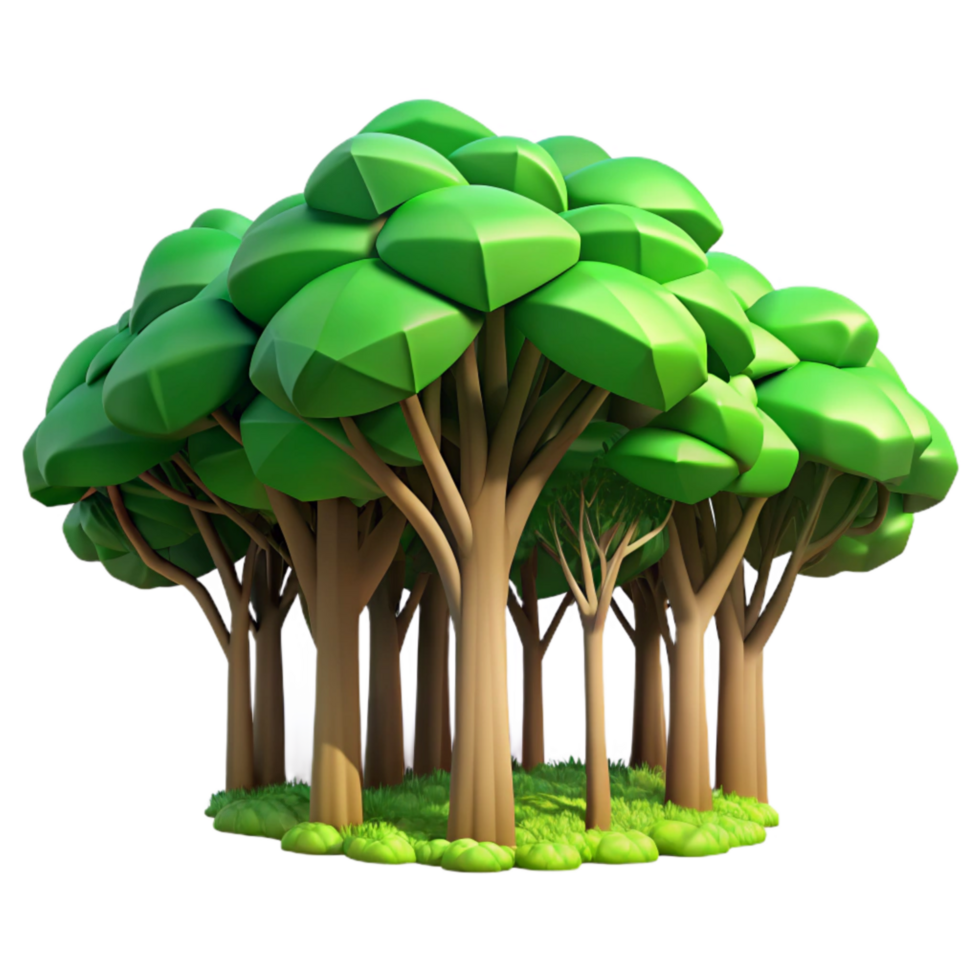 impressive classic Green Forest Canopy with Sunlight Filtering Through Cutout professional png