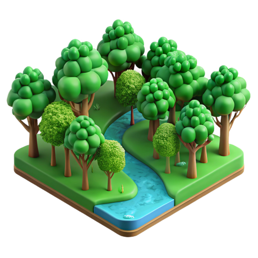 impressive creative Green Forest Canopy with Sunlight Filtering Through Cutout high resolution png
