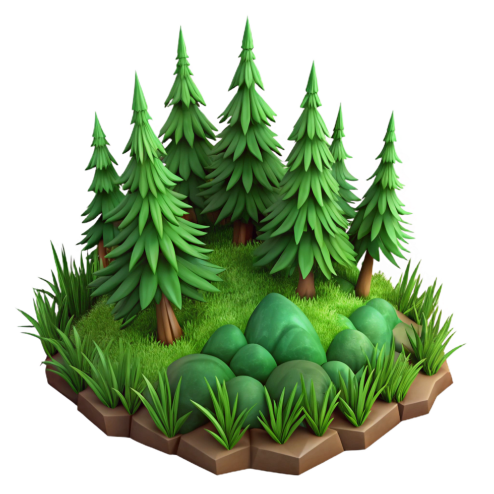 extraordinary abstract Green Forest Floor Pine Needles Isolated high quality png