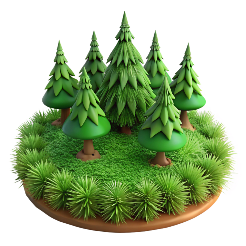 extraordinary creative Green Forest Floor Pine Needles Isolated high quality png
