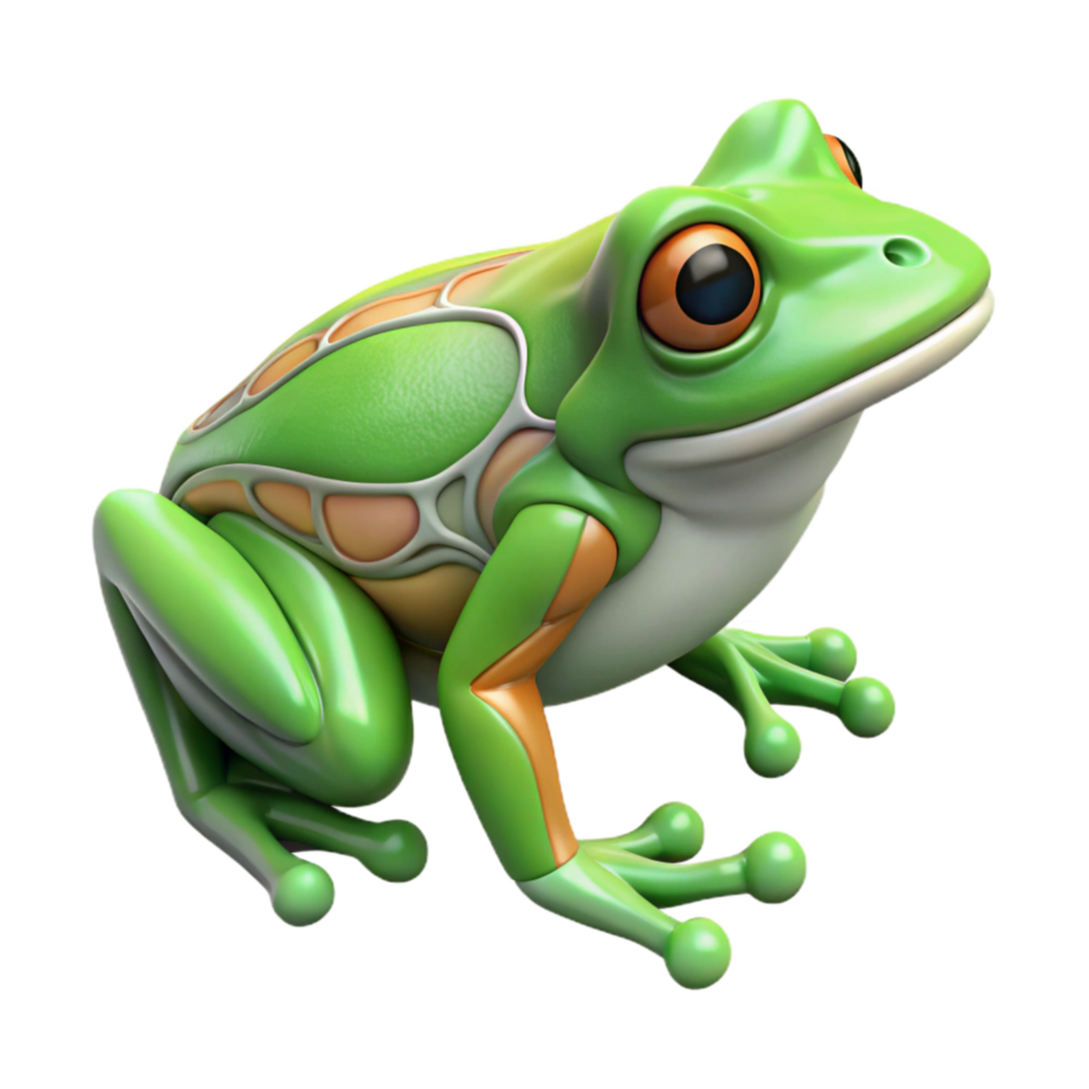 wonderful vintage Green Frog Dissection Biology Study Cutout professional png
