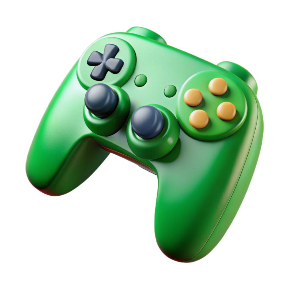 wonderful abstract Green Game Controller Top View Cutout Element detailed png
