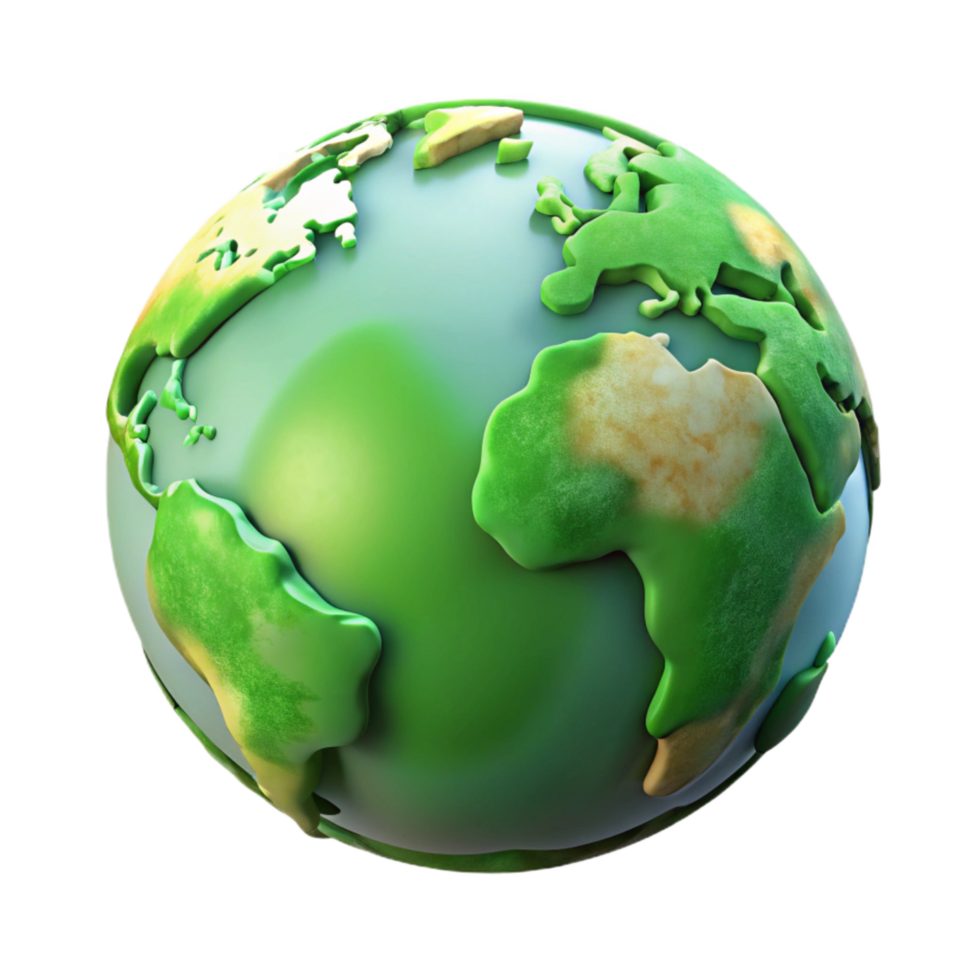 magnificent traditional Green Future Earth Globe Green Lush Isolated exclusive png