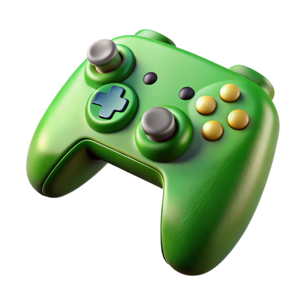 serene traditional Green Game Controller Top View Cutout Element high quality png