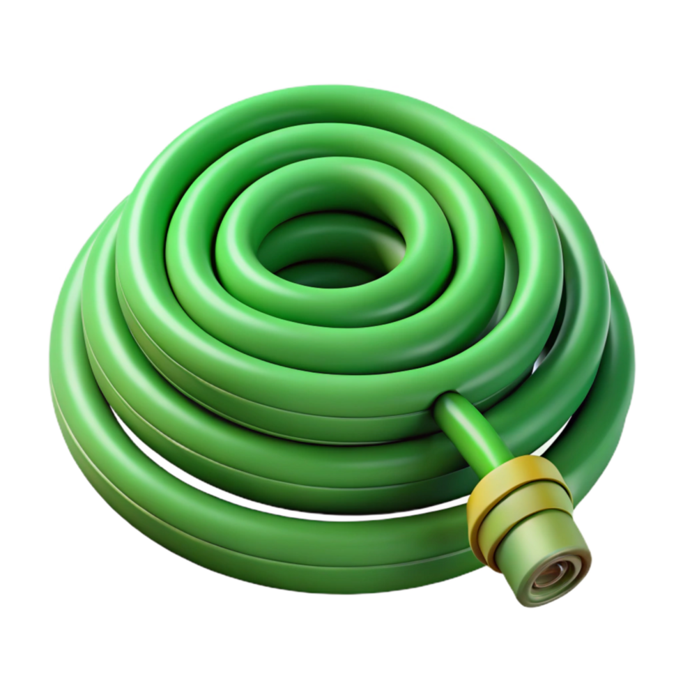 impressive creative Green Garden Hose Coiled Isolated Cutout exclusive png