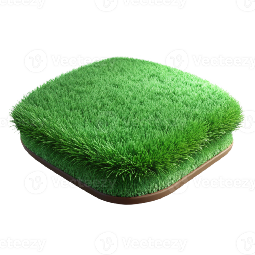 dramatic abstract Green Grass Field Transparent Background high quality png