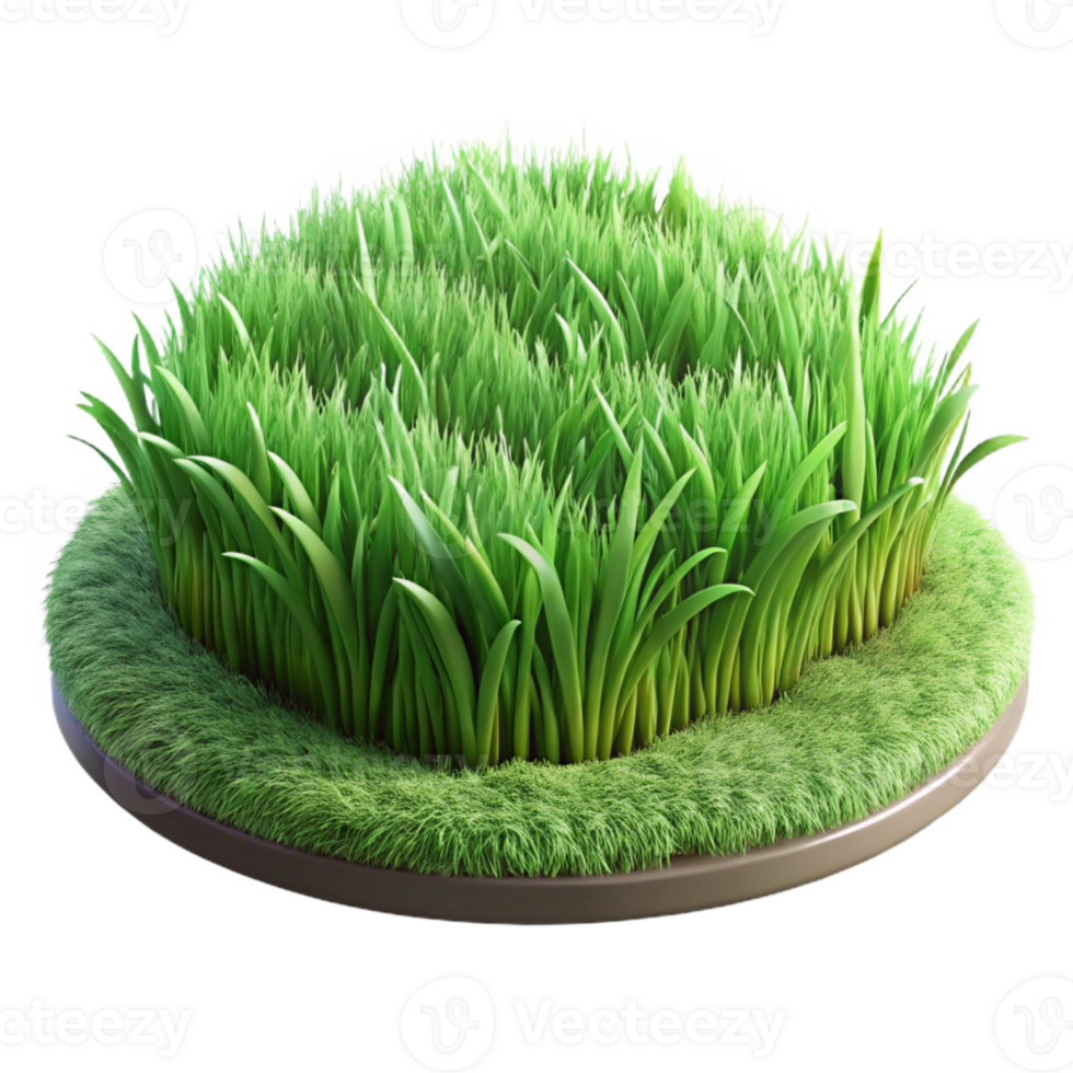 vibrant creative Green Grass Meadow Lush Greenery Springtime Isolated exclusive png