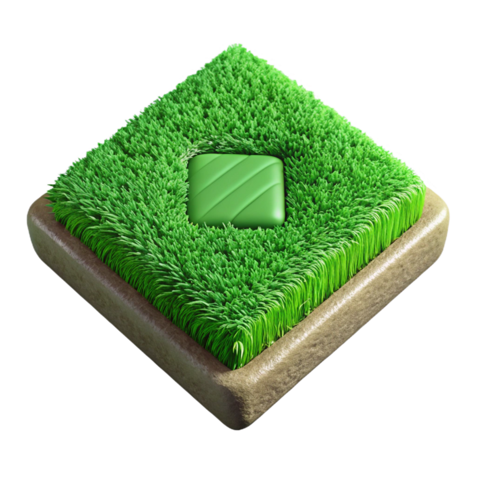 beautiful classic Green Grass Tile Top View Cutout exclusive png