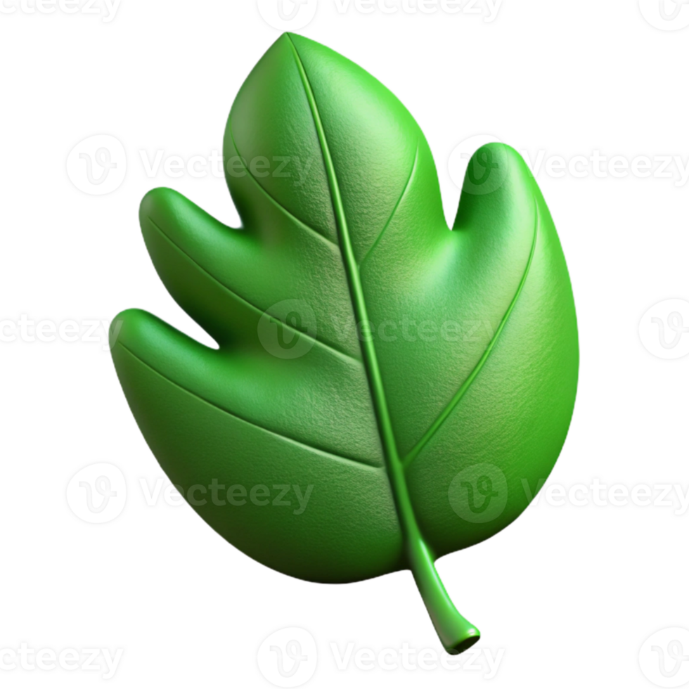 vibrant modern Green Leaf Close Up Veins Visible Cutout professional png