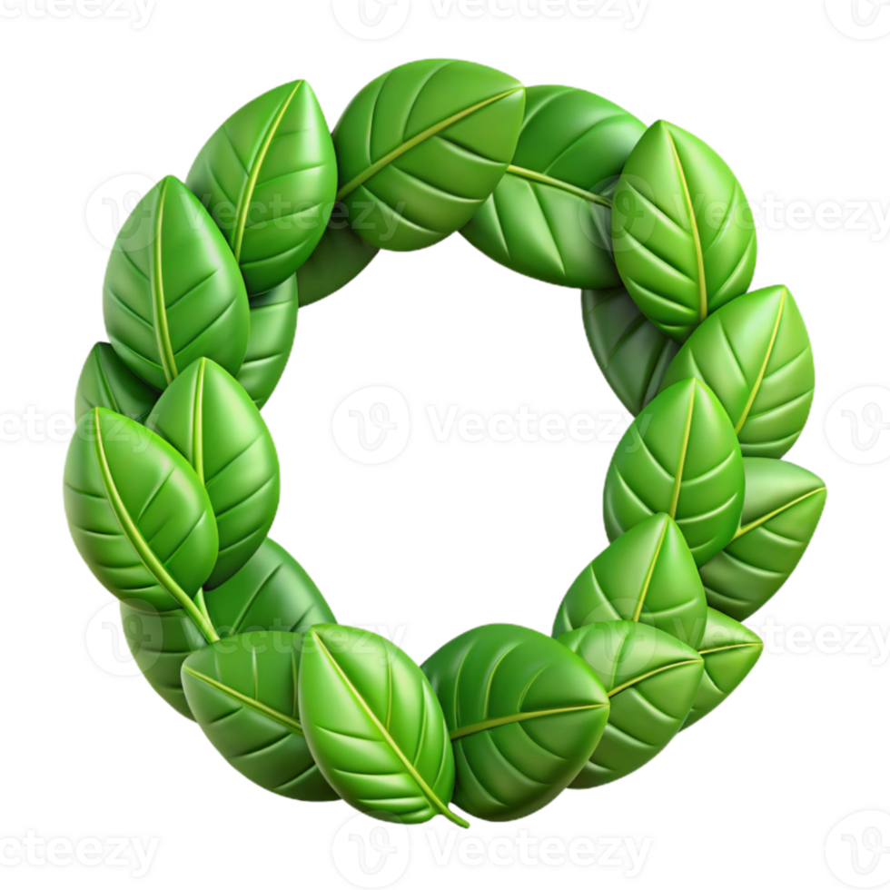 magnificent contemporary Green Leaves Border Seamless Cutout premium png