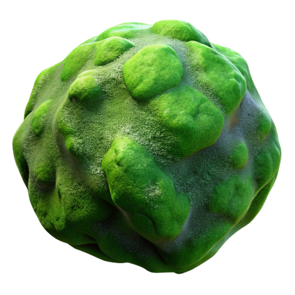 beautiful contemporary Green Mossy Rock Texture Close Up Isolated Element exclusive png